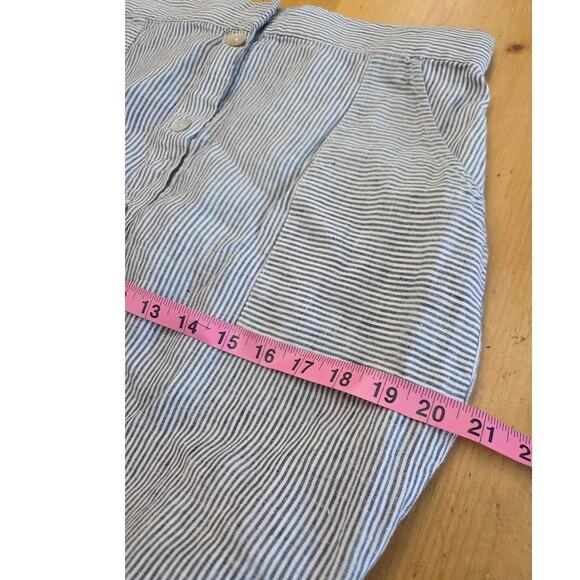 St Tropez West Linen Stripped Long Maxi SKIRT Blue Yacht - Picture 9 of 9